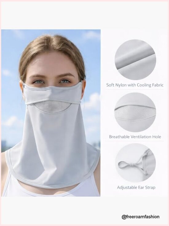 UPF 50+ Full Face Sun Protection Mask with Neck Coverage for Outdoor main image 5